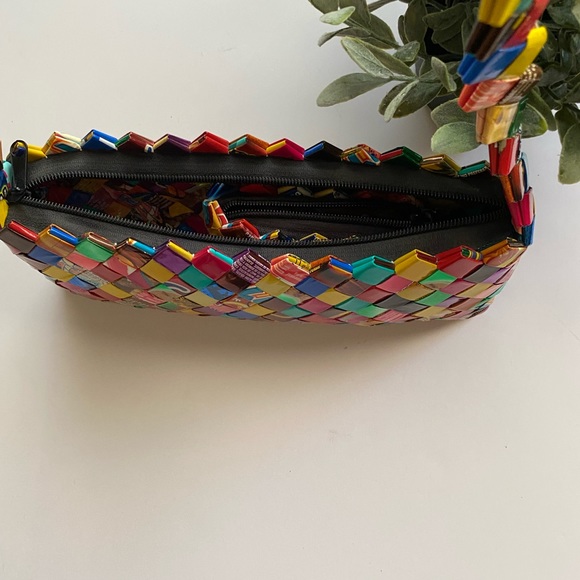 Candy and gum Wrapper Custom Handbag with change purse.  Zipper closure on both - Picture 5 of 13